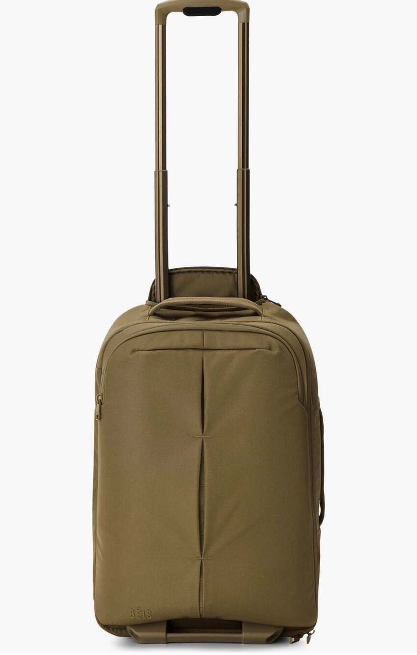 BÉIS The Pro Rolling Backpack in Khaki